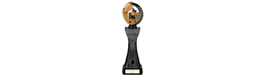 RENEGADE II BOXING TOWER RESIN TROPHY - 4 SIZES - 25CM - 33.5CM